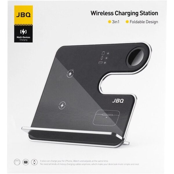 شارژر وایرلس سه کاره آلومینیومی15 وات JBQ مدل WIC-04 تایپ سی - Image 4
